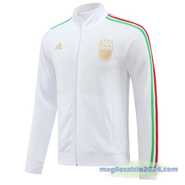 Ropa Deportiva Con Cremallera Larga Italia 2024 Bianco Poco Prezzo