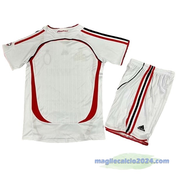 Seconda Conjunto De Bambino AC Milan Retro 2006 2007 Bianco Poco Prezzo