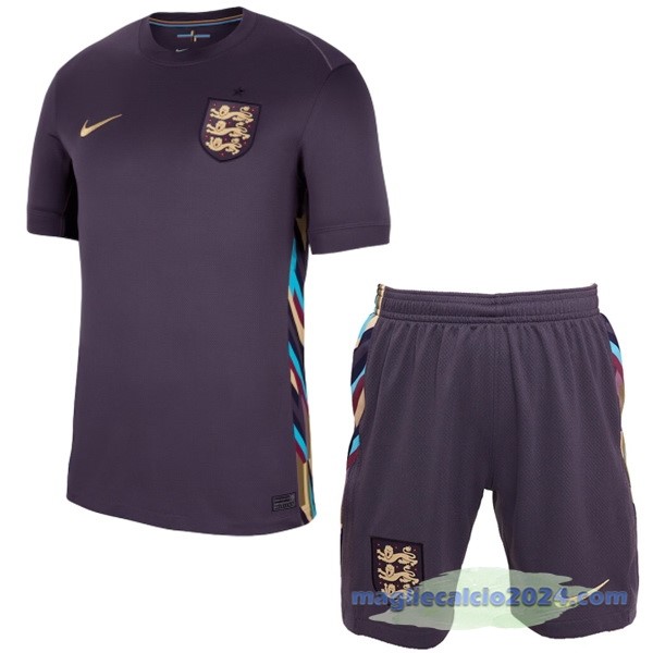 Seconda Conjunto De Bambino Inghilterra 2024 Purpureo Poco Prezzo