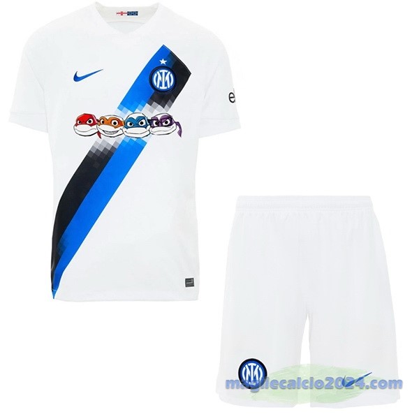 Seconda Conjunto De Bambino Inter Milán 2023 2024 I Bianco Poco Prezzo