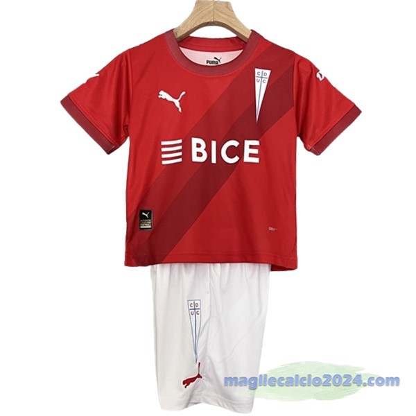 Seconda Conjunto De Bambino Universidad Católica 2024 2025 Rosso Poco Prezzo