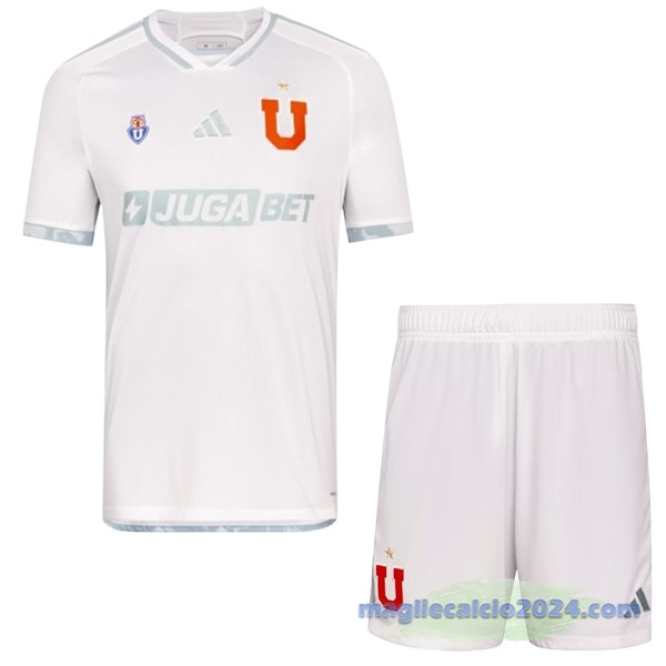 Seconda Conjunto De Bambino Universidad De Cile 2024 2025 Bianco Poco Prezzo