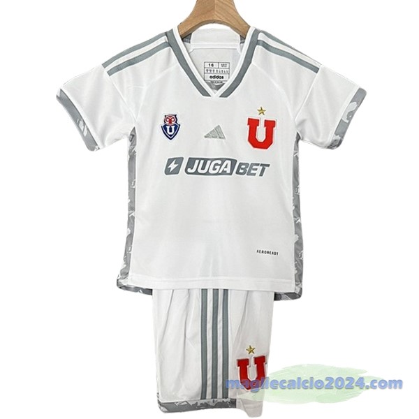 Seconda Conjunto De Bambino Universidad De Cile 2024 2025 Bianco Poco Prezzo