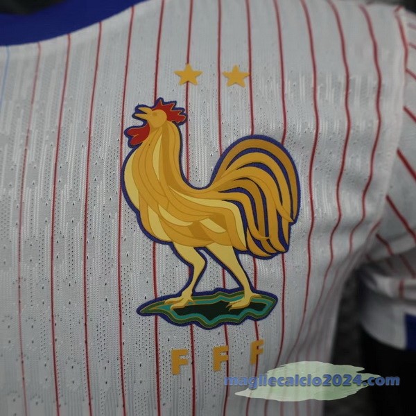 Seconda Giocatori Maglia Francia 2024 Bianco Poco Prezzo