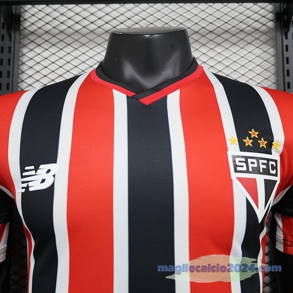 Seconda Giocatori Maglia São Paulo 2024 2025 Rosso Poco Prezzo