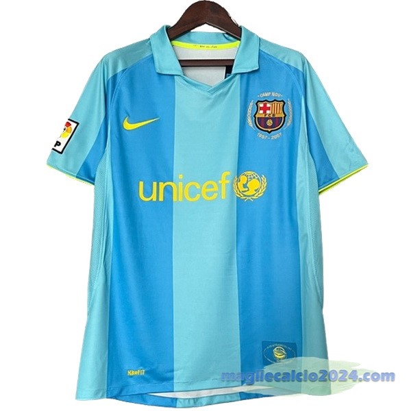 Seconda Maglia Barcelona Retro 2007 2008 Blu Poco Prezzo
