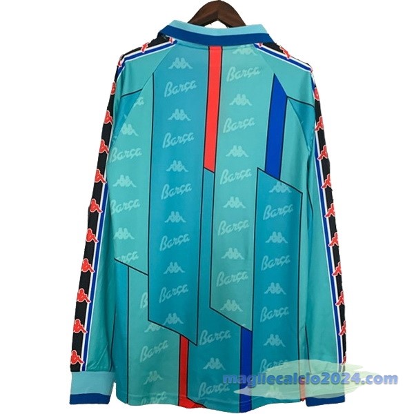 Seconda Manica lunga Barcelona Retro 1996 1997 Verde Poco Prezzo