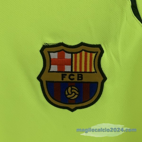 Seconda Manica lunga Barcelona Retro 2005 2006 Giallo Poco Prezzo
