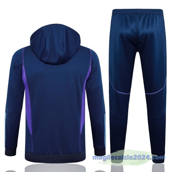 Set Completo Felpa Cappuccio Argentina 2023 Blu Navy Poco Prezzo