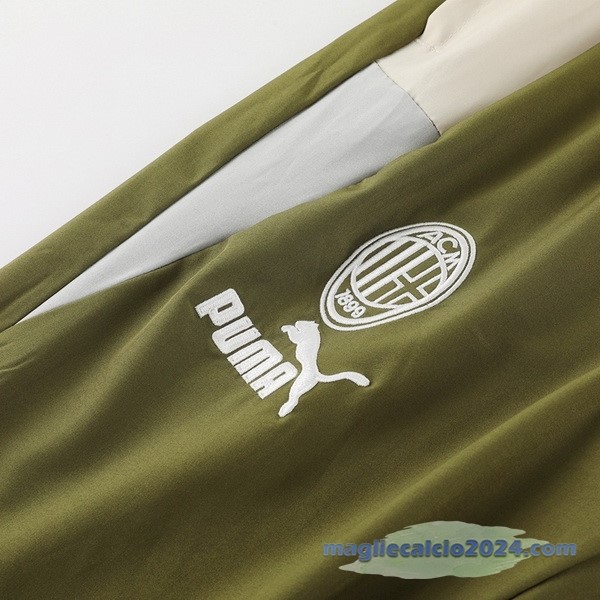 Set Completo Giacca a vento AC Milan 2023 2024 Verde Grigio Poco Prezzo