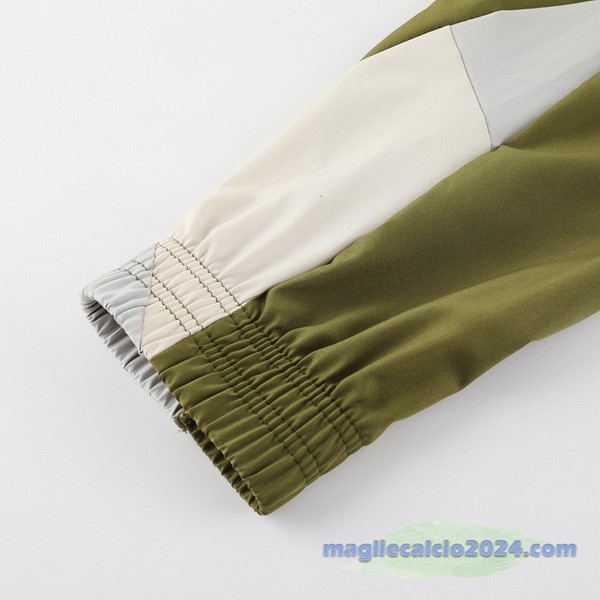 Set Completo Giacca a vento AC Milan 2023 2024 Verde Grigio Poco Prezzo