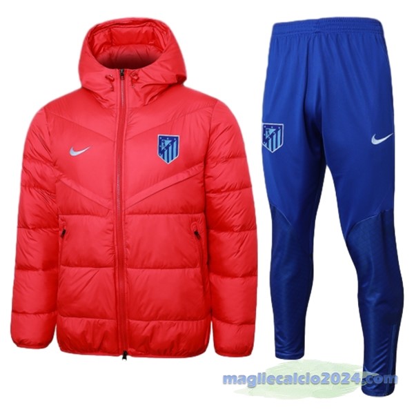 Set Completo Giacca in Cotone Atlético Madrid 2023 2024 Rosso Poco Prezzo