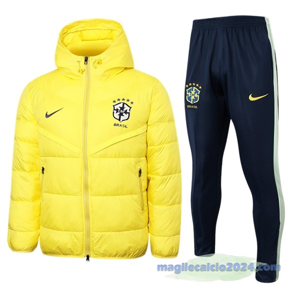 Set Completo Giacca in Cotone Brasile 2023 Giallo Nero Poco Prezzo