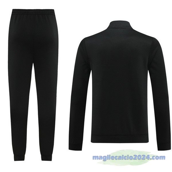 Set Completo Ropa Deportiva Con Cremallera Larga Germania 2024 Nero Bianco Poco Prezzo