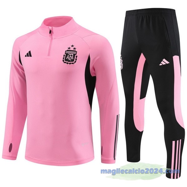 Set Completo Sudadera Entrenamiento Argentina 2023 Rosa Nero Poco Prezzo