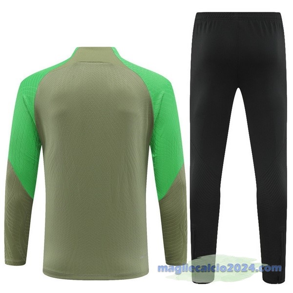Set Completo Sudadera Entrenamiento Atlético Madrid 2023 2024 Verde I Nero Poco Prezzo