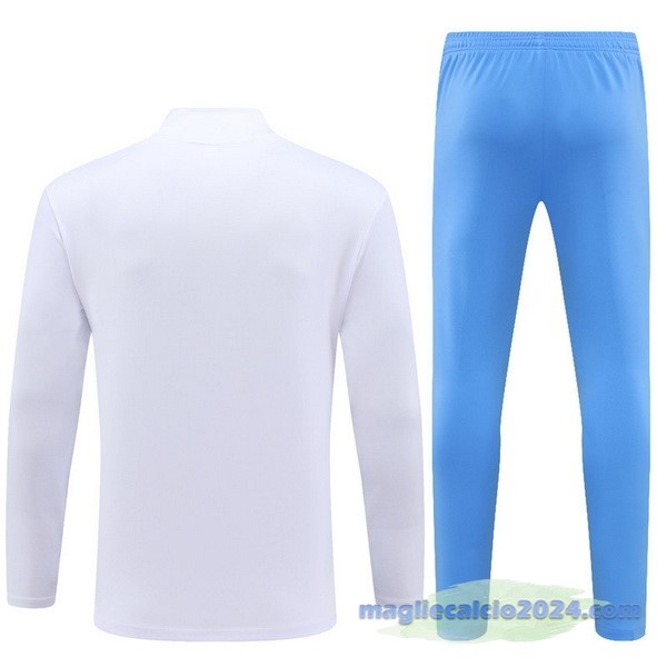 Set Completo Sudadera Entrenamiento Bambino Argentina 2023 Bianco Blu Poco Prezzo