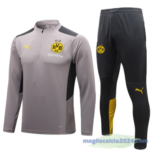 Set Completo Sudadera Entrenamiento Bambino Borussia Dortmund 2023 2024 Grigio Poco Prezzo