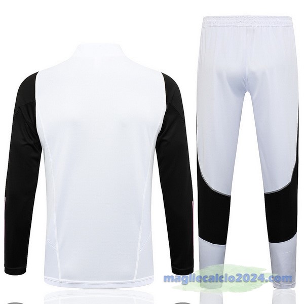 Set Completo Sudadera Entrenamiento Bambino Juventus 2023 2024 Bianco I Nero Rosa Poco Prezzo