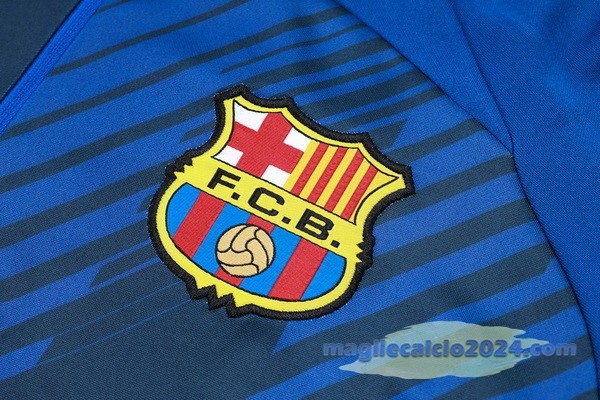 Set Completo Sudadera Entrenamiento Barcelona 2023 2024 Blu Navy Poco Prezzo