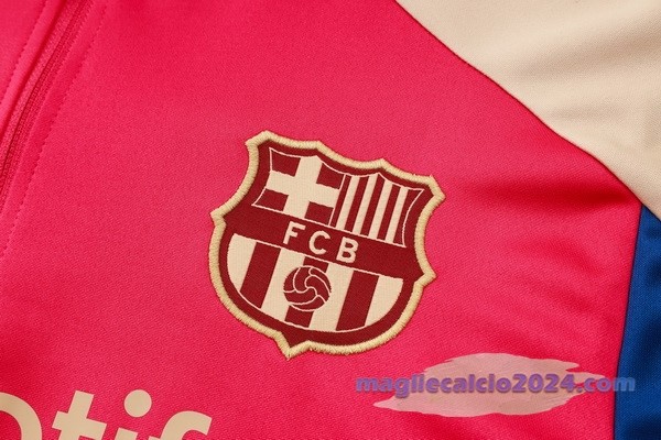 Set Completo Sudadera Entrenamiento Barcelona 2024 2025 Rosa Blu Poco Prezzo