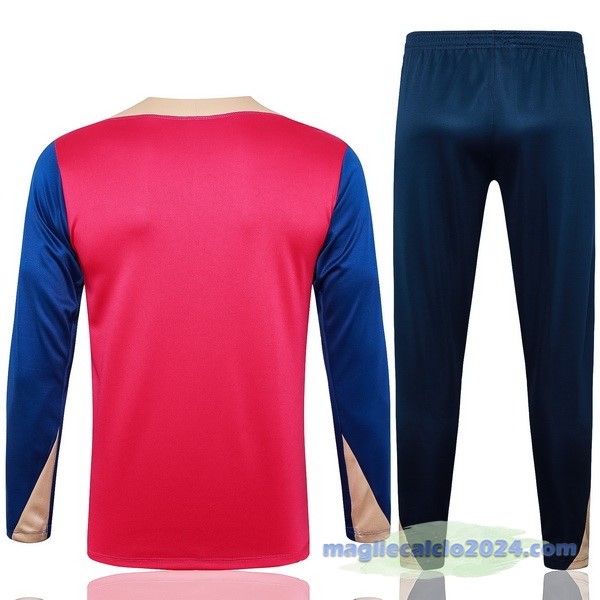 Set Completo Sudadera Entrenamiento Barcelona 2024 2025 Rosa Blu Poco Prezzo