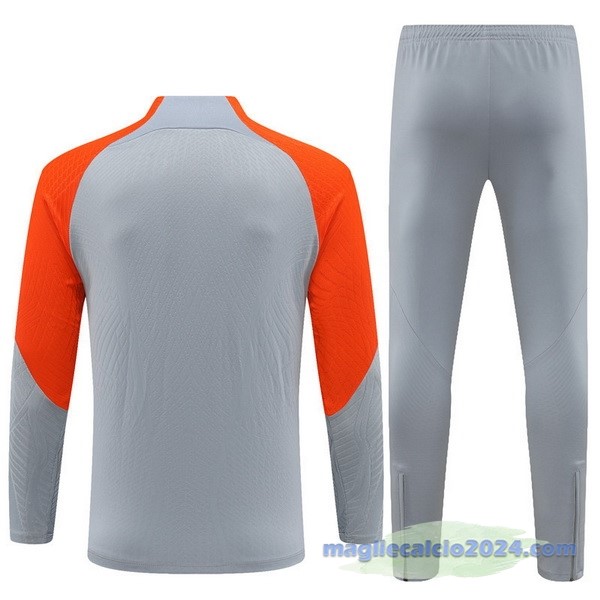 Set Completo Sudadera Entrenamiento Inter Milán 2023 2024 Grigio Arancione Poco Prezzo