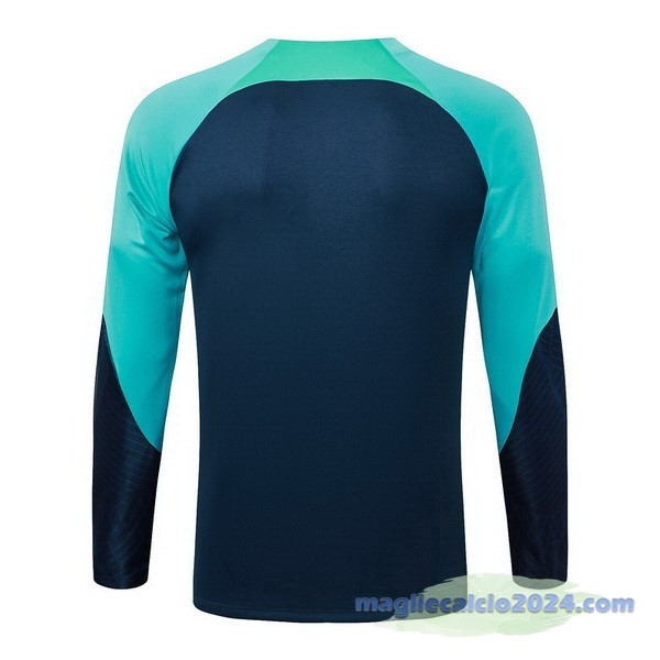Sudadera Entrenamiento Barcelona 2023 2024 Blu Navy I Verde Poco Prezzo