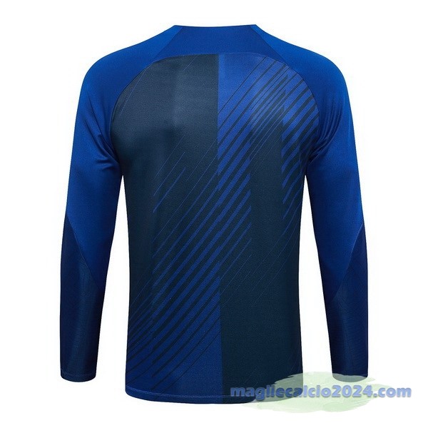 Sudadera Entrenamiento Barcelona 2023 2024 Blu Navy Poco Prezzo