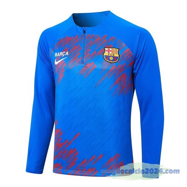 Sudadera Entrenamiento Barcelona 2023 2024 Blu Rosso Poco Prezzo
