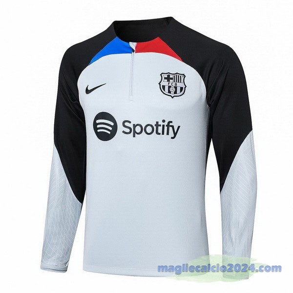Sudadera Entrenamiento Barcelona 2023 2024 Grigio Rosso Blu Poco Prezzo