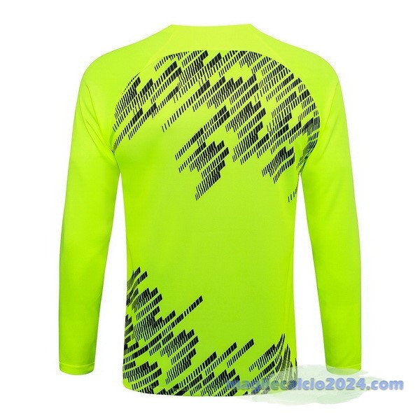 Sudadera Entrenamiento Barcelona 2023 2024 Verde Fluorescente Poco Prezzo