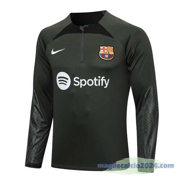 Sudadera Entrenamiento Barcelona 2023 2024 Verde Navy Poco Prezzo