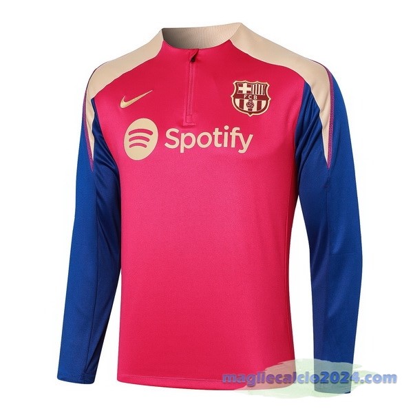 Sudadera Entrenamiento Barcelona 2024 2025 Rosa Blu Poco Prezzo
