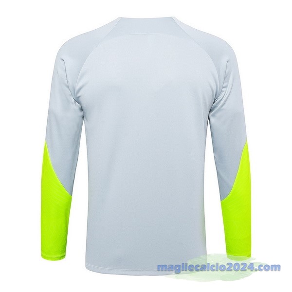 Sudadera Entrenamiento Paris Saint Germain 2023 2024 Grigio Verde Poco Prezzo