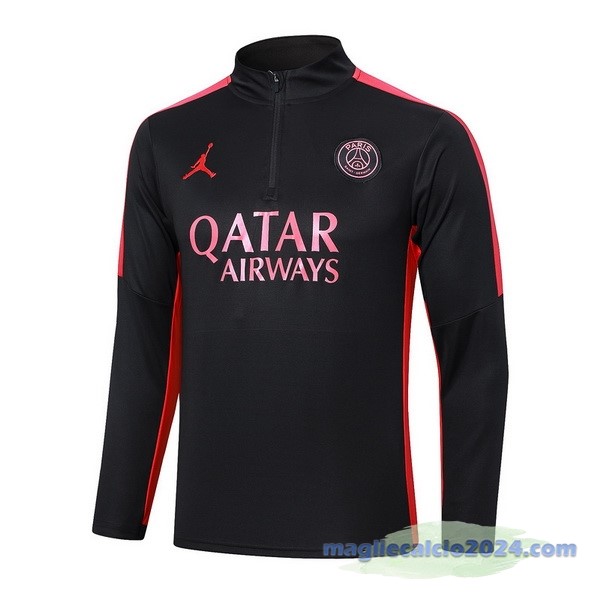 Sudadera Entrenamiento Paris Saint Germain 2023 2024 Rosso II Nero Poco Prezzo
