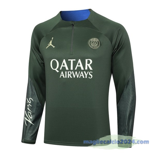 Sudadera Entrenamiento Paris Saint Germain 2023 2024 Verde Poco Prezzo