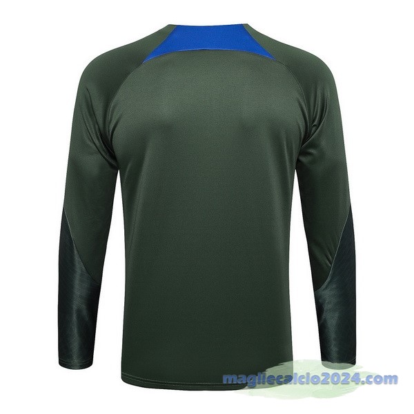 Sudadera Entrenamiento Paris Saint Germain 2023 2024 Verde Poco Prezzo