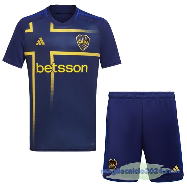 Terza Conjunto De Bambino Boca Juniors 2023 2024 Blu Poco Prezzo