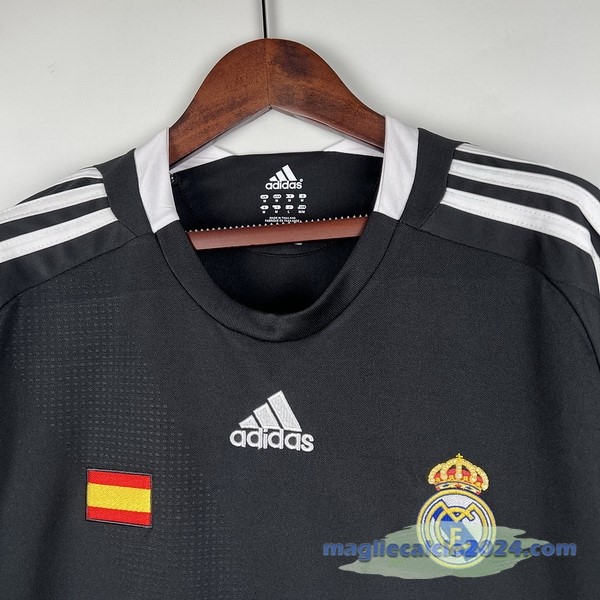 Terza Maglia Real Madrid Retro 2008 2009 Nero Poco Prezzo
