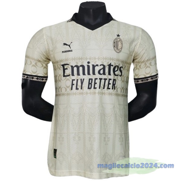 Thailandia Fourth Giocatori Maglia AC Milan 2023 2024 Giallo Poco Prezzo