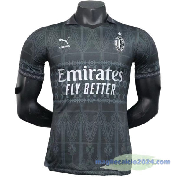 Thailandia Fourth Giocatori Maglia AC Milan 2023 2024 Nero Poco Prezzo