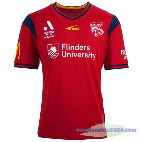 Thailandia Prima Maglia Adelaide United 2023 2024 Rosso Poco Prezzo