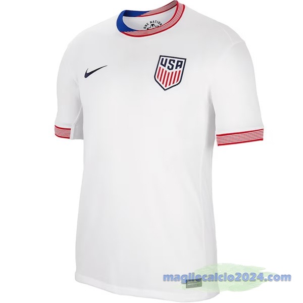 Thailandia Prima Maglia Stati Uniti 2024 Bianco Poco Prezzo