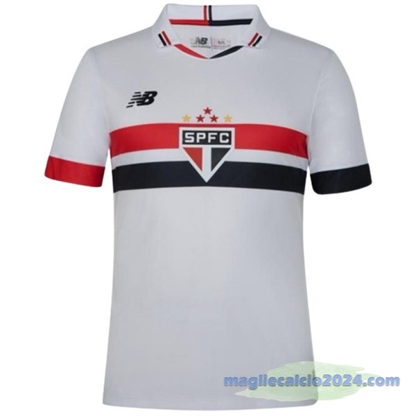 Thailandia Prima Maglia São Paulo 2024 2025 Bianco Poco Prezzo