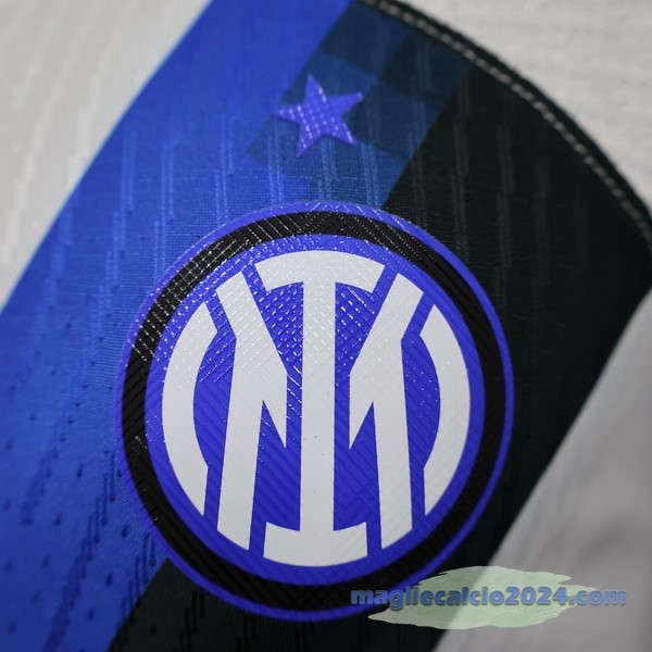 Thailandia Seconda Giocatori Maglia Inter Milán 2023 2024 Bianco Blu Poco Prezzo