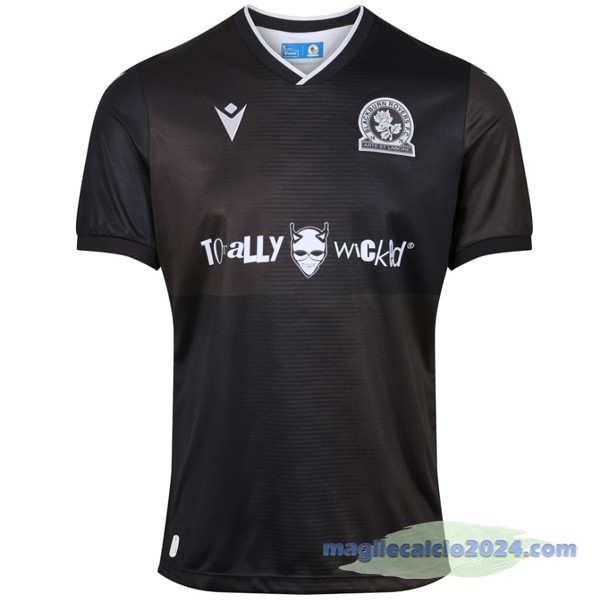 Thailandia Seconda Maglia Blackburn Rovers 2023 2024 Nero Poco Prezzo