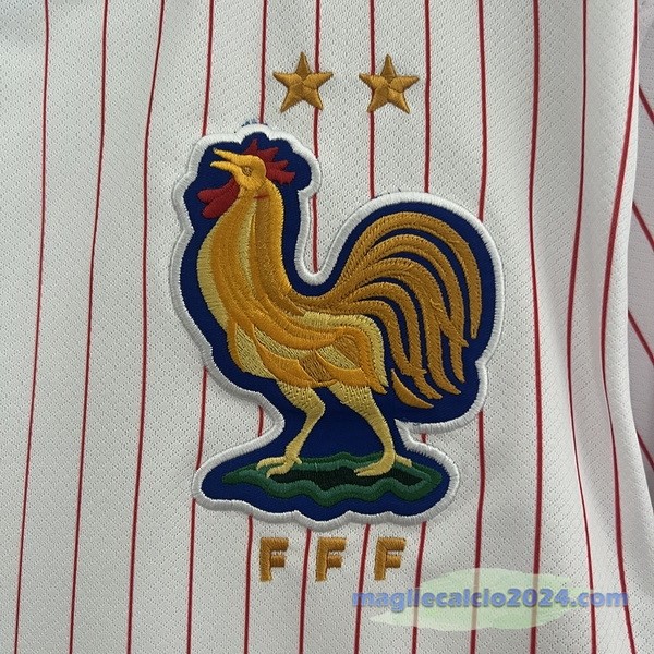 Thailandia Seconda Maglia Francia 2024 Bianco Poco Prezzo