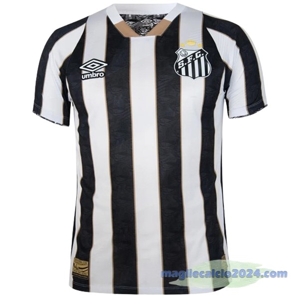 Thailandia Seconda Maglia Santos 2024 2025 Nero Bianco Poco Prezzo
