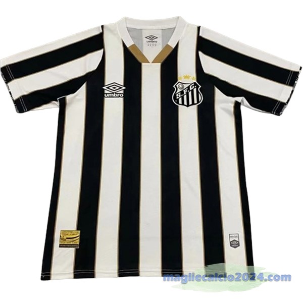 Thailandia Seconda Maglia Santos 2024 2025 Nero Bianco Poco Prezzo
